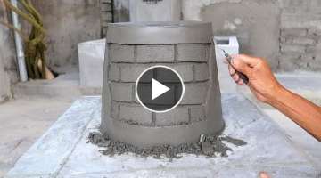 A beautiful way to make beautiful potted plants for garden decorations